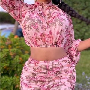 Two piece floral set
